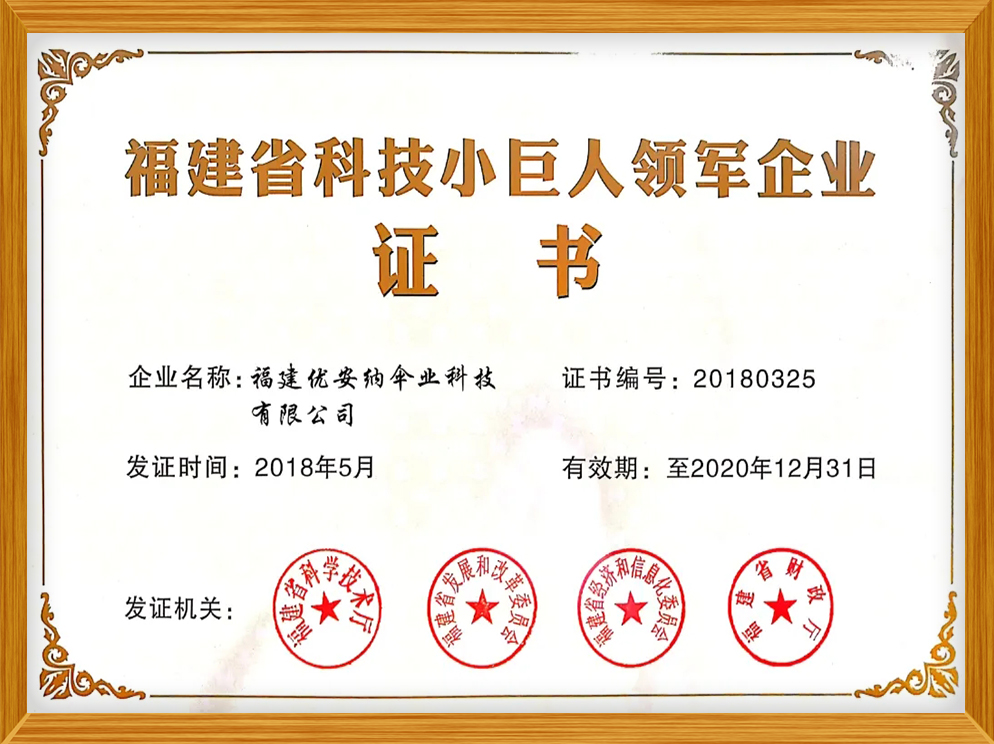 福建省科技小巨人領(lǐng)軍企業(yè)