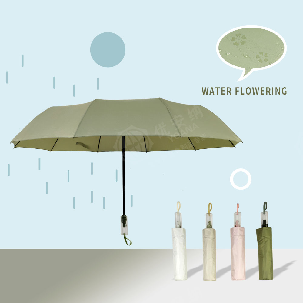 三折遇水開花折疊傘